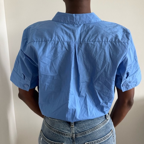 Simply Vera Vera Wang Blue Short Sleeve Top - Picture 2 of 5